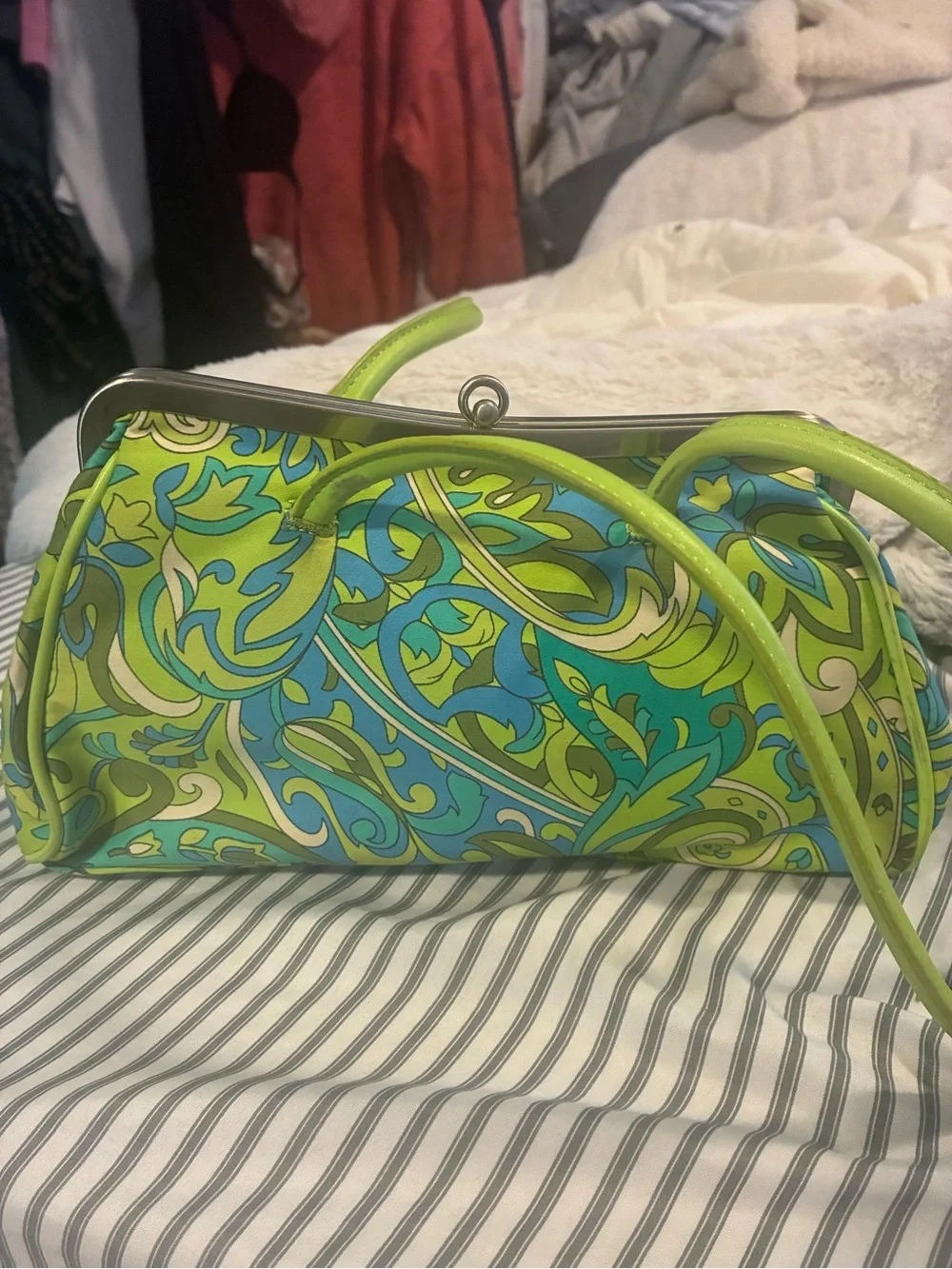 Nine West paisley floral colorful shoulder purse